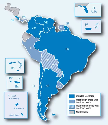 cobertura cnsa - Atualização GPS Garmin América do Sul